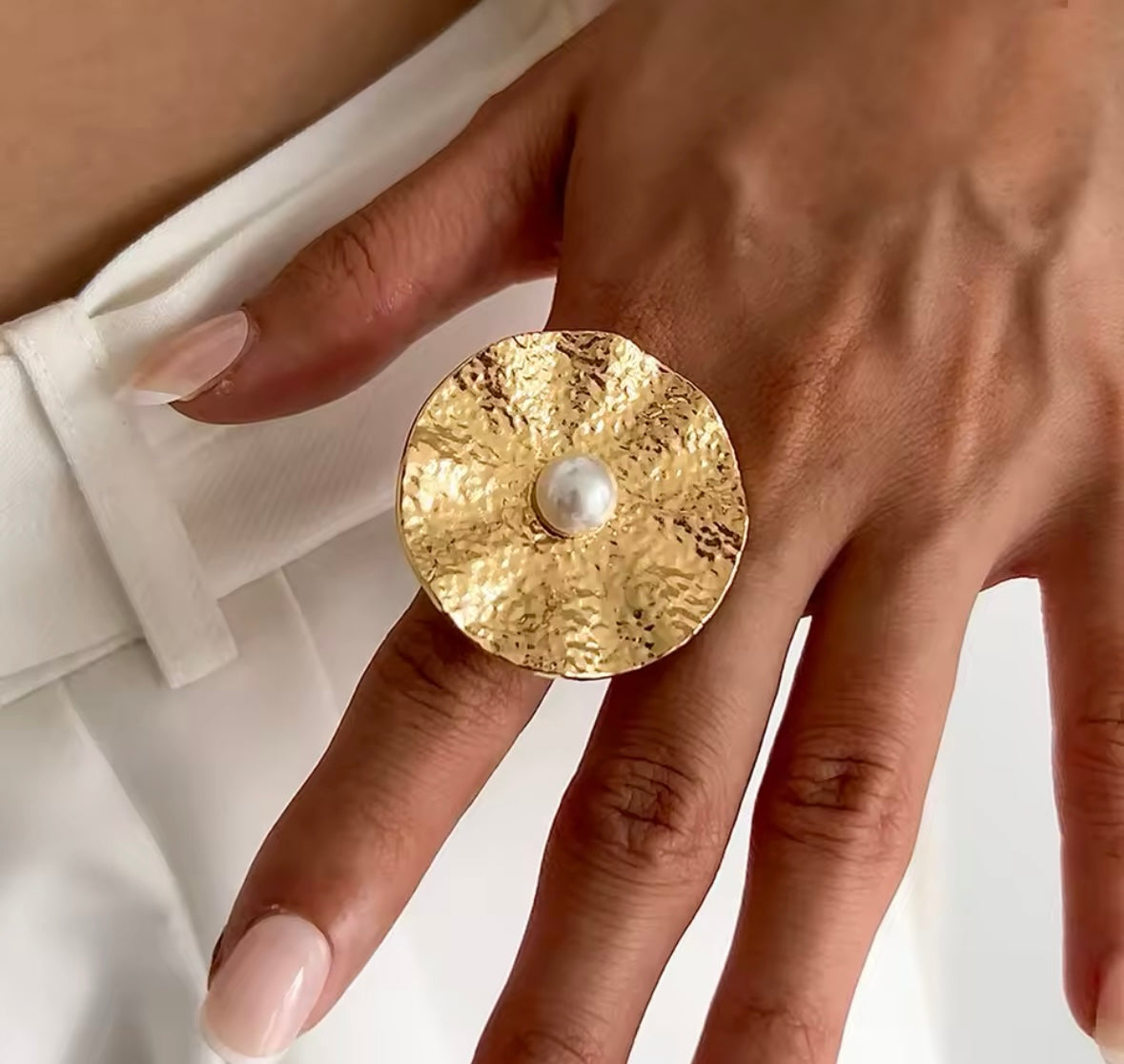 Bague Étoile de Mer Vintage – Design Irrégulier en Métal, Bague Réglable Femme, Bijou Tendance pour Fête