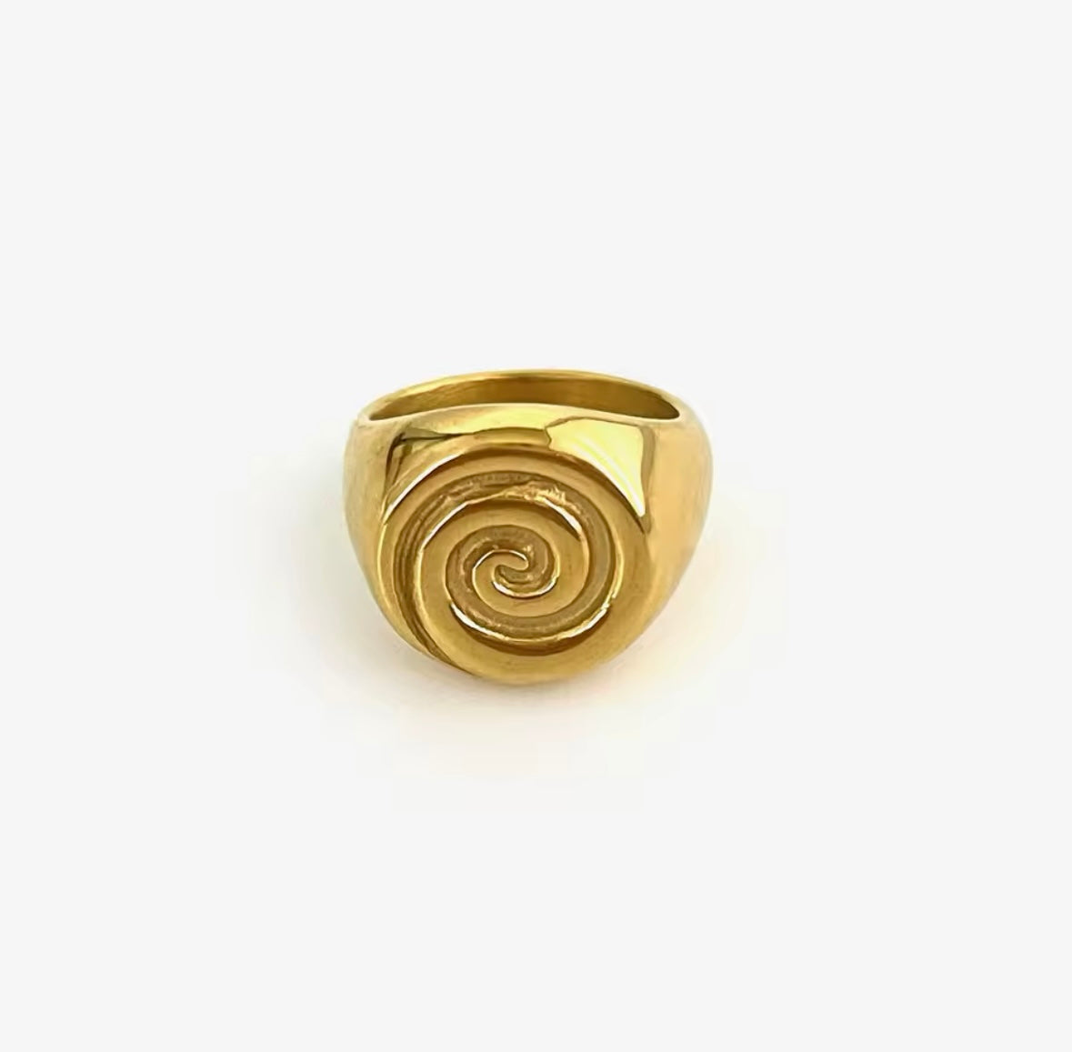 Bagues Croissant Conque – Acier Inoxydable, Design Spirale Brillante, Bijoux Tendance pour Femme (Disponible en plusieurs variantes)
