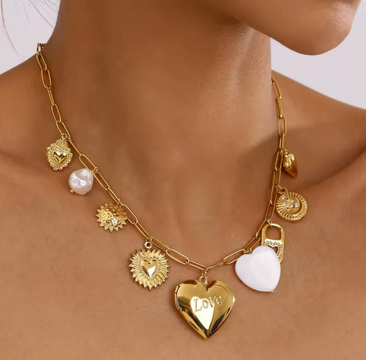 Gold Stainless Steel Butterfly Pendant Necklace - 18K Gold Plated | Elegant and Refined