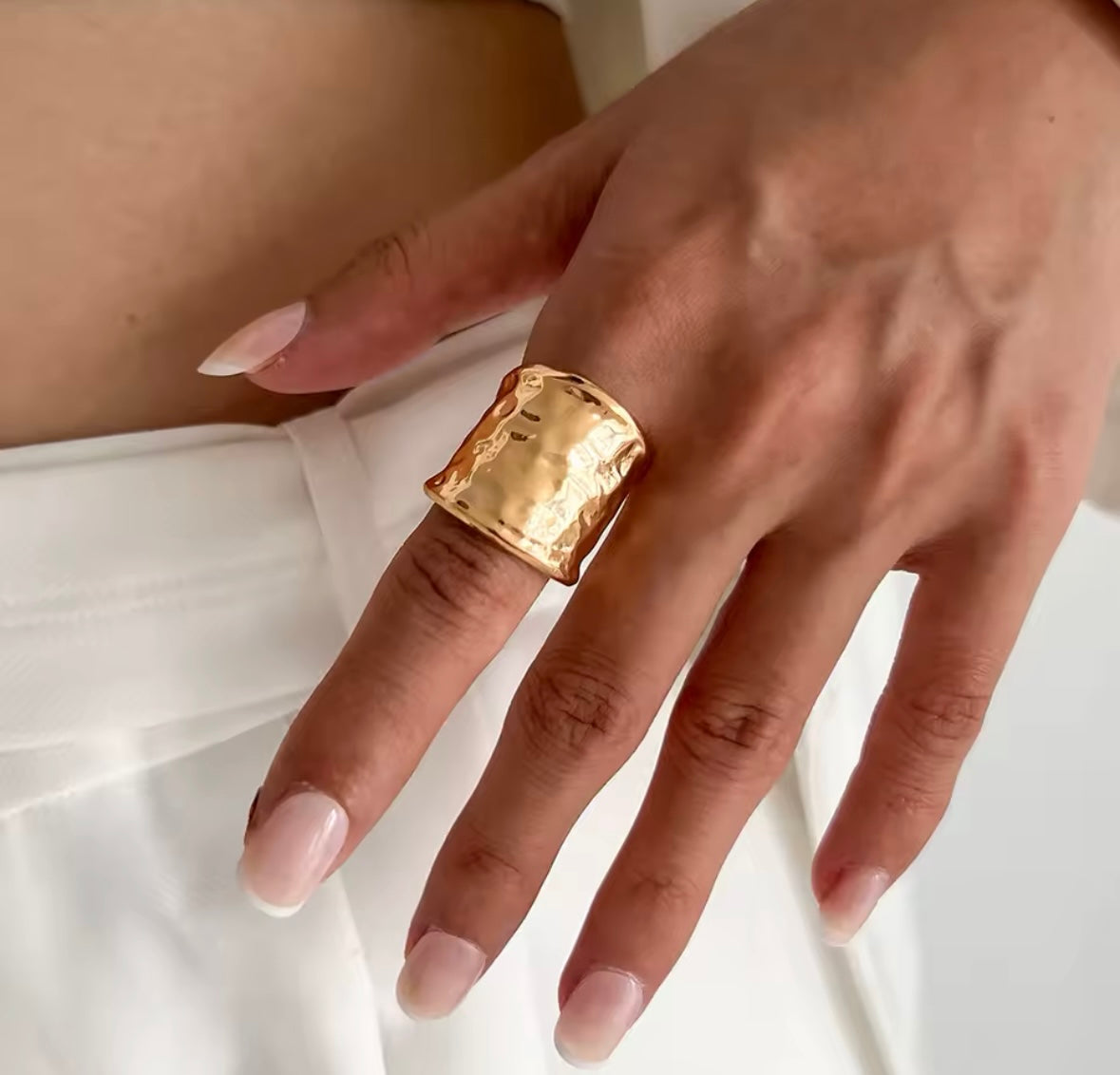 Bague Étoile de Mer Vintage – Design Irrégulier en Métal, Bague Réglable Femme, Bijou Tendance pour Fête